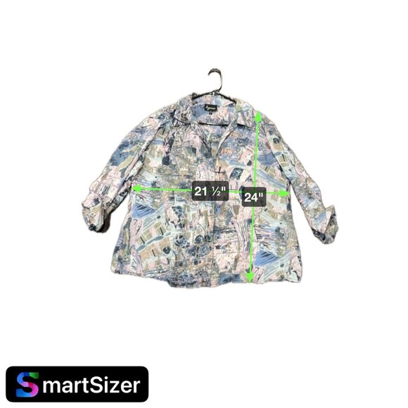 Vintage Lynne Ritchie Silk Blouse Large Abstract Artsy Pattern Top Sz L - Picture 8 of 9